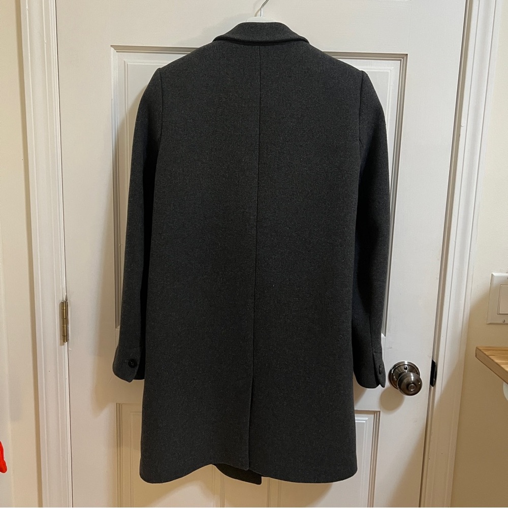 Zara Gray Wool Coat EUC - Picture 4 of 5